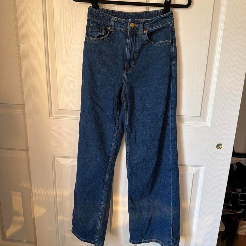 H&M Blue Wide Leg Jeans